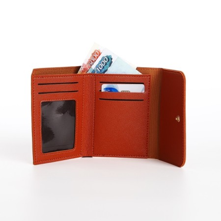 Women's wallet on the button, redhead color-4