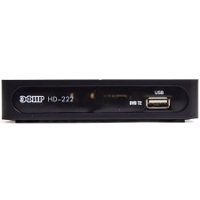 Digital TV prefix DVB-T2 signal Ether HD-222 Black