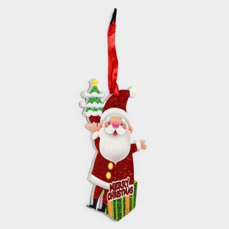 Decorative decoration (suspension) "Santa Claus and Christmas tree" 19x13 cm-2