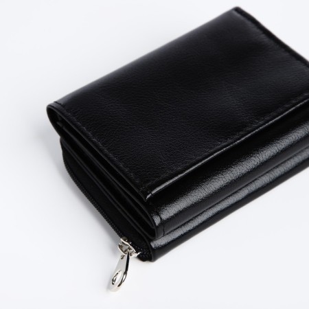 Women's wallet on the button, black color-2