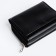 Women's wallet on the button, black color