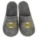 Slips for a bathhouse gray with gold with embroidery "Dobroparov"