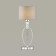 Santiago table lamp, e27 1x60W, chrome color, gray