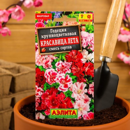 Flower seeds Godegia "Beauty Summer" coarse -flowered, mixture of colors, o, 0.2 g-4