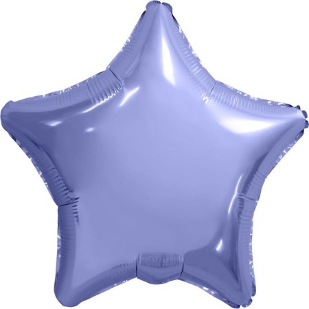 Foil ball 19 ", star, pastel purple color