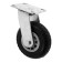 Wheel for transport trolleys rotary, d = 150, rubber coating on the site