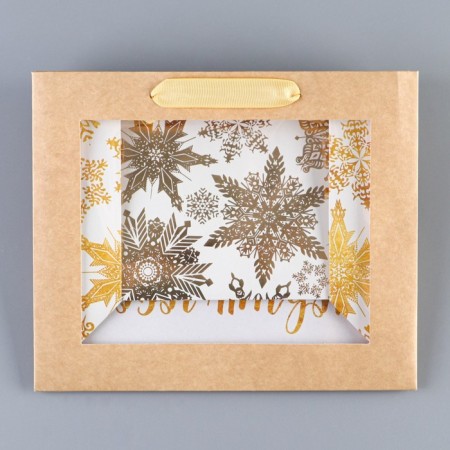 Craft packet with a Gold plastic window, 24 x 20 x 11cm, New Year-8