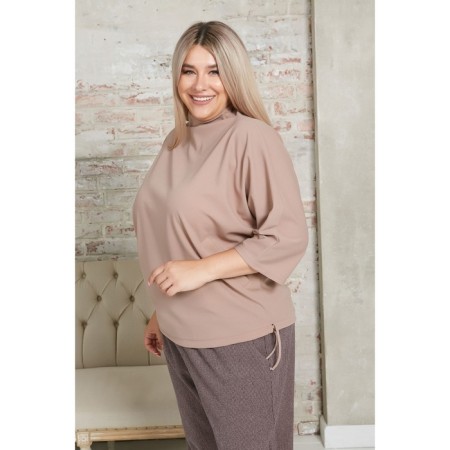 Female jumper, size 54, beige color-3