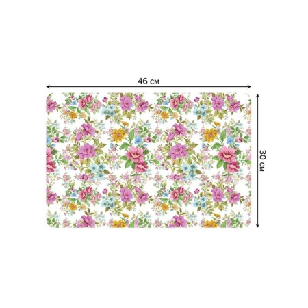 Set of napkins for setting the table "sea of ​​flowers", rectangular, rounded edges, size 30x46 cm, 4 pcs-1