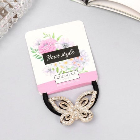 Hair elastic band "Deborah" butterfly, 5 cm
