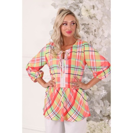 Female blouse, size 50, orange color-3