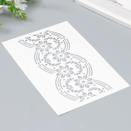Plastic stencil "flowers" 24x16 cm-1