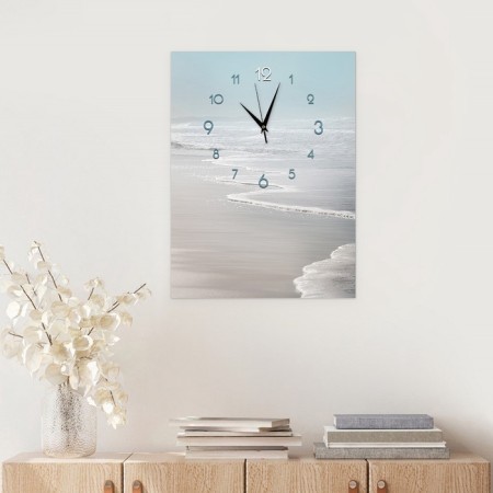 Carty clock is wall-mounted, interior "waves", silent, 30 x 40 cm-2