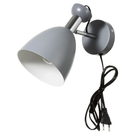 Sconces with a switch on the wire "Claudia" E27 40W gray 28x15x20cm