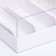 Packaging with a transparent lid for 3 eclairs, white 13.5 x 13.5 x 6 cm