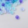 Glass 8/0 "Matte translucent. Blue melange" 10 g