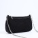 Baget bag with zipper, long belt, black color