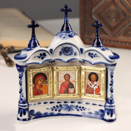 Kiocat for 3 icons, gzhel