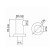 Shower hose connection Wasserkraft A102, brass, nickel