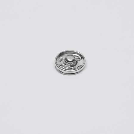 The buttons are sewing, d = 8.5 / 10 /12 mm, 25 pcs, silver color-2