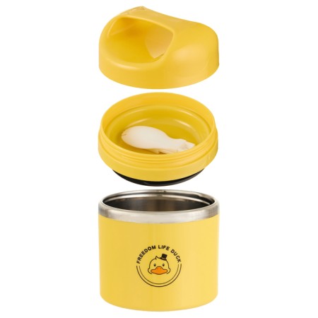 Lunch-Box "Duck", 630 ml, retains heat 2 hours, yellow-1