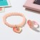 Set of children's "chosen" 2 items: bracelet, ring, princess, colored in silver