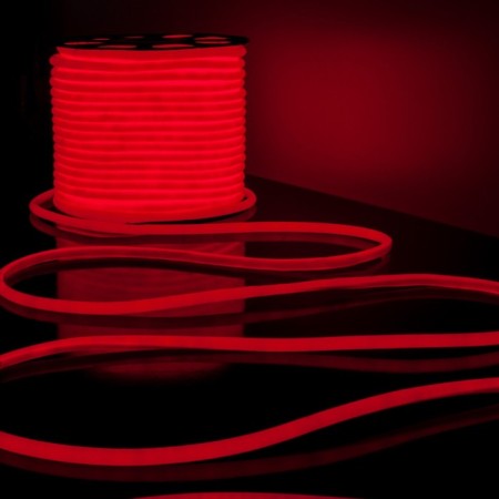 Flexible Neon Elektrostandard, IP67, 2835, 144 LED/M, 220V, Round, red glow red-1