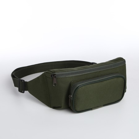 Lightning waist bag, outer pocket, khaki color