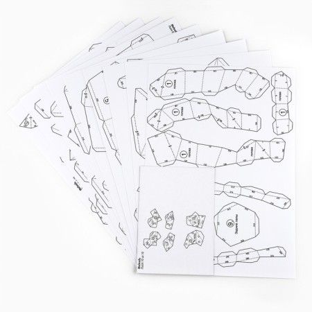Set for creating a polygonal figure "Bear" 30x29.7x30.6 cm-3
