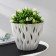 Kashpo for flowers with an insert “inspiration”, 4.5 l, the color is black and white