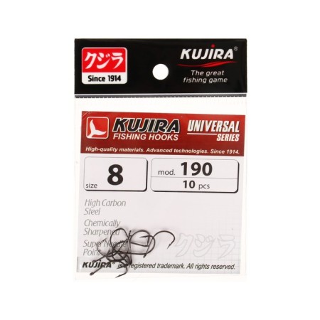 Hooks Kujira Universal 190, color BN, No. 8, 10 pcs.