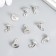Decor for creativity Metal "Witch cap" silver set 10 pcs 1x1x1 cm