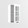 Wardrobe winging B400 with glass Vegas, 300x400x720, white