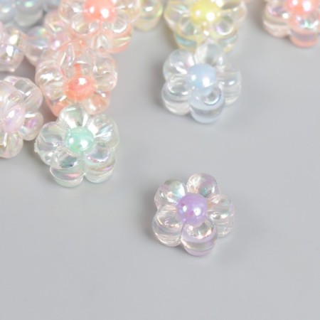 Busina Acryl with the undersized hole "Flower - middle" nr 30 pcs Color 0.5x1.2x1.2 cm 78926-1