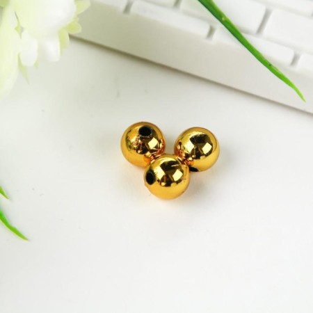 Beads for creativity plastic "yellow gold" set of 20 g 1x1 cm-4