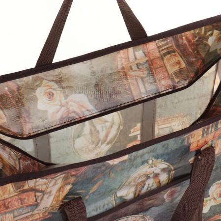 Lightning bag, external pocket, brown color-2