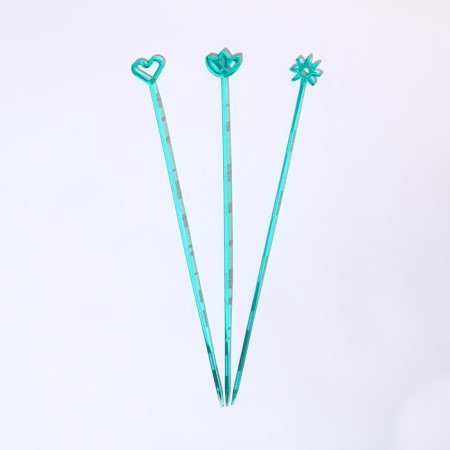 Support for orchids, h = 44 cm, plastic, turquoise, mix-1