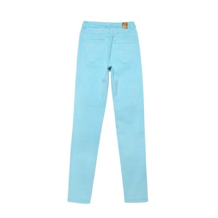 Women's jeans with a high landing CONTE ELEGANT SKINNY, size S, color Washed Aqua Blue-3