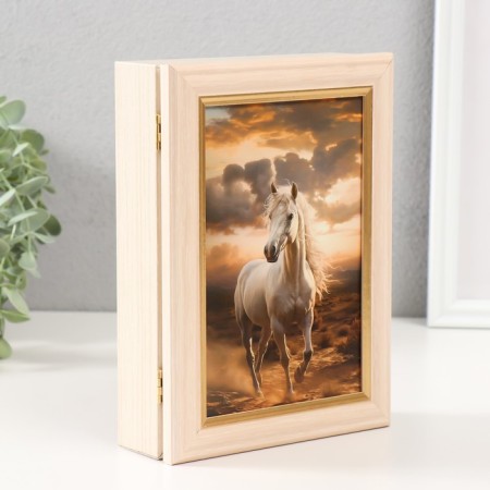 Key "horse" 15x21 cm milk oak-1