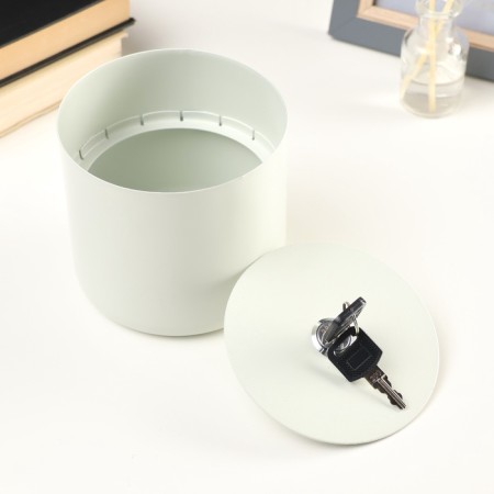 Secret safe, flower pot, white-2