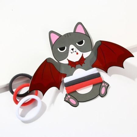 Hair gum for Halloween “Dracula Cat”, D = 4 cm, 3 pcs.-2