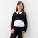 School blouse for a girl, black/white color, height 122 cm