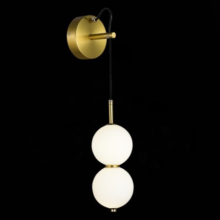 Sconces st. SL6112.201.07. Ode. 1x7 W, LED, 4000K, 525 LM, 12x43 cm, golden color-1