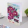 Postcard "Congratulations!" Blue background, flowers, 10.8x21.6 cm