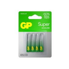 Alkalin battery GP Super, AAA, LR03-4BL, 1.5V, 3+1 pcs
