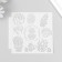 Plastic stencil "succulents in pots" 13x13 cm