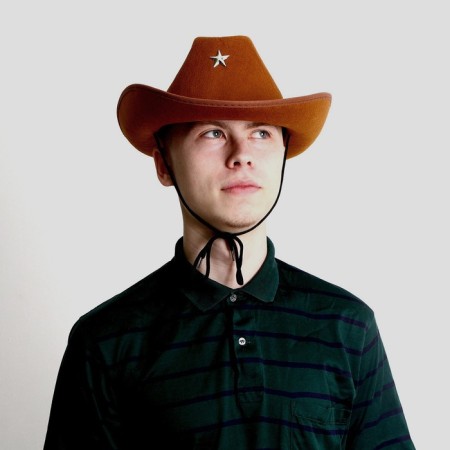 Carnival hat "Sheriff", children's, district. 52-54, brown color