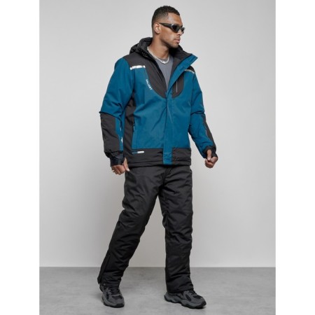 Ski costume male winter, size 56, blue color-2