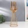 Summary Metal for 1 candle "FARCH WITH Gold balls" gold 37x12x12 cm