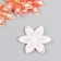 Decor for creativity plastic "Crystal flower" red 3x3 cm
